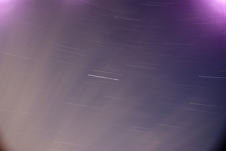 Stars trails à la campagne
